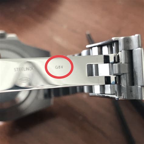 rolex number on band